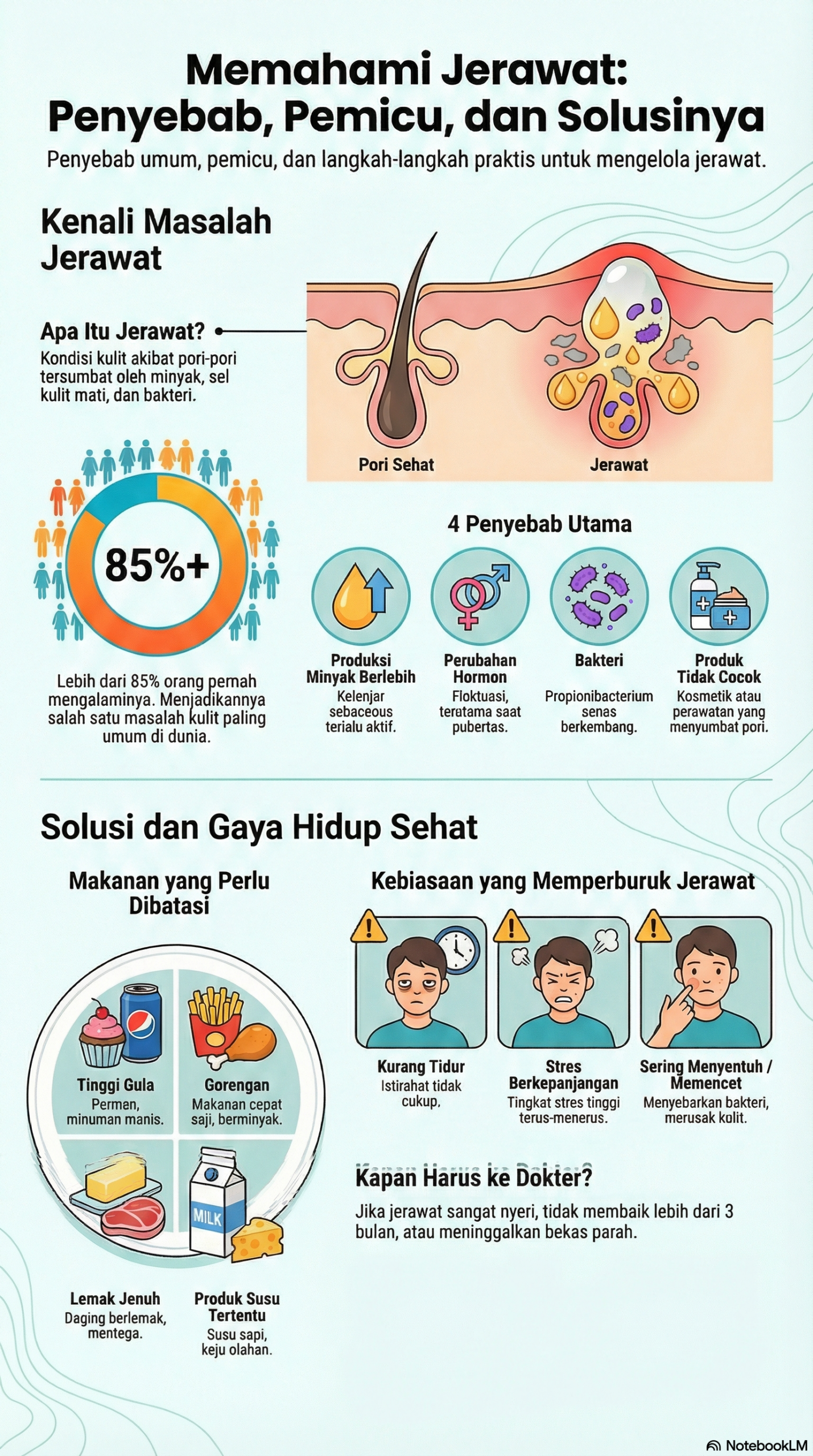 Infografis Memahami Jerawat Penyebab Pemicu dan Solusinya