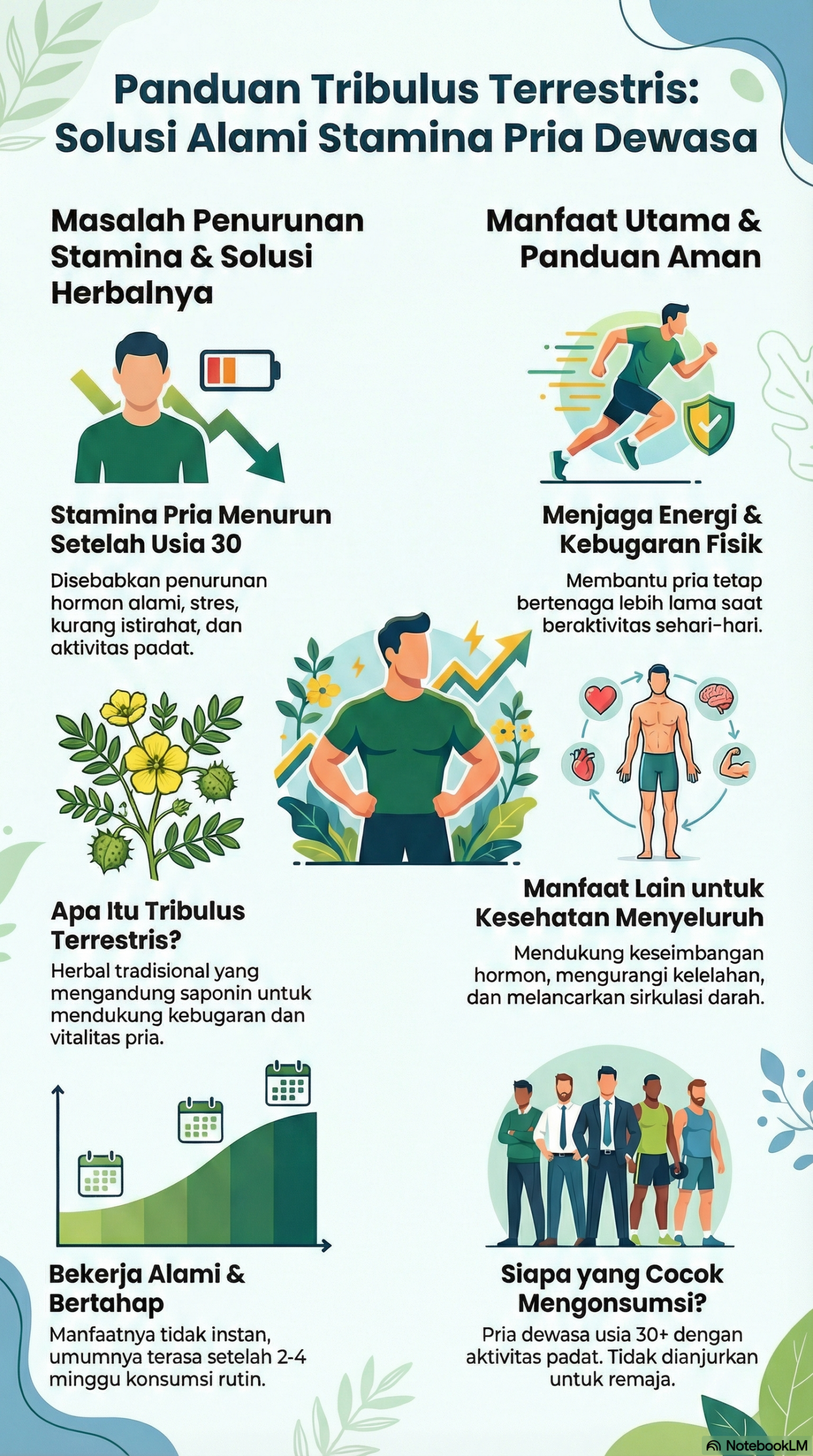 Infografis Panduan Tribulus Terrestris Solusi Alami Stamina Pria Dewasa