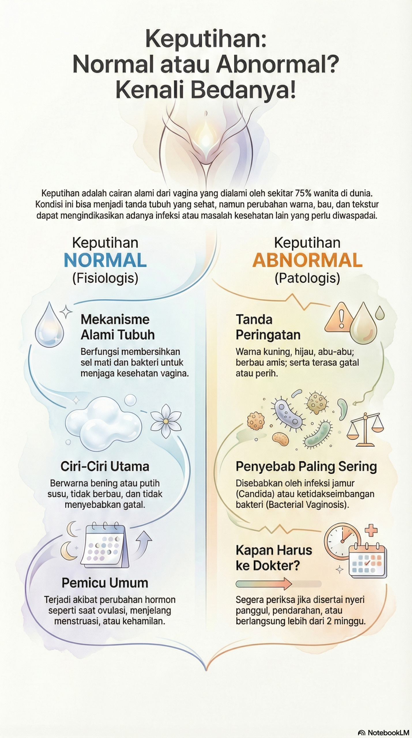 Infografis keptuihan normal dan abnormal