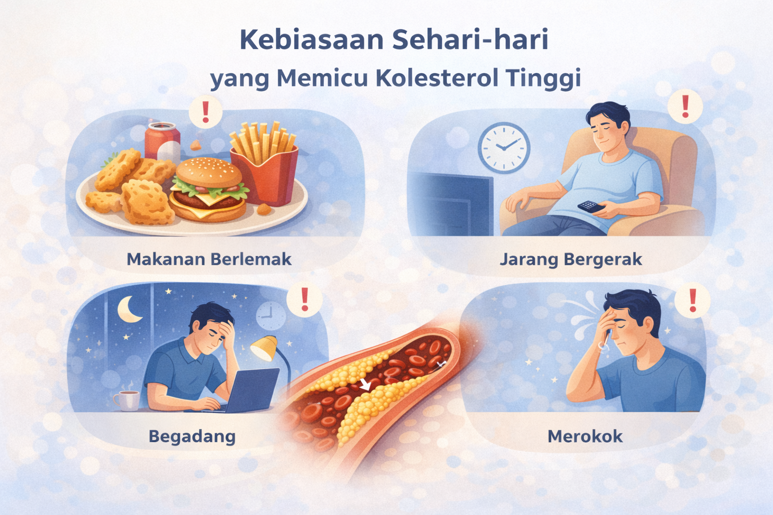 Kebiasaan yang Memicu Kolesterol Tinggi