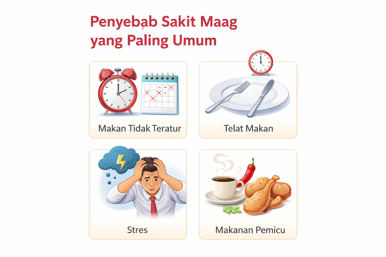 Penyebab Sakit Maag yang Umum