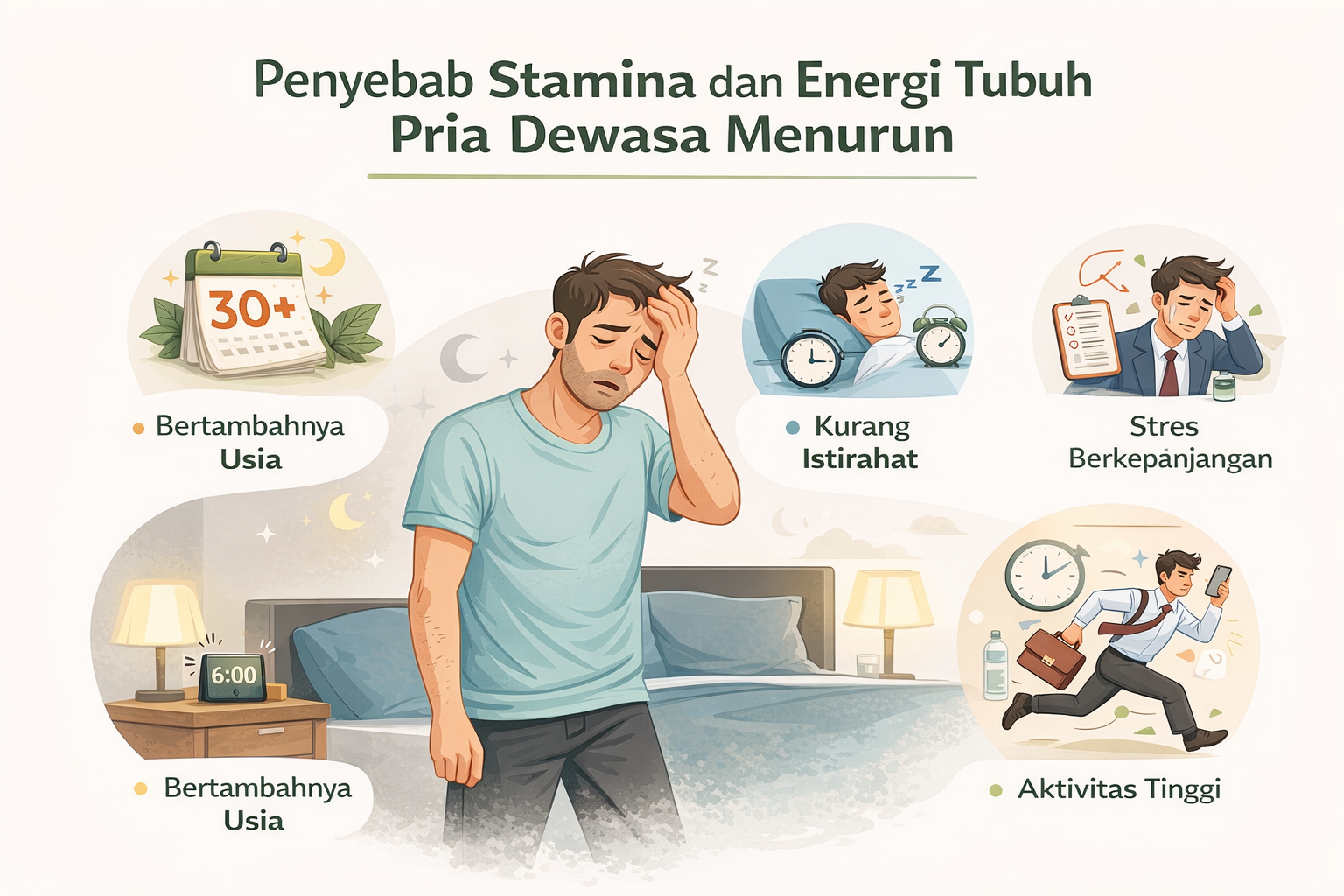Penyebab menurunnya stamina pria dewasa