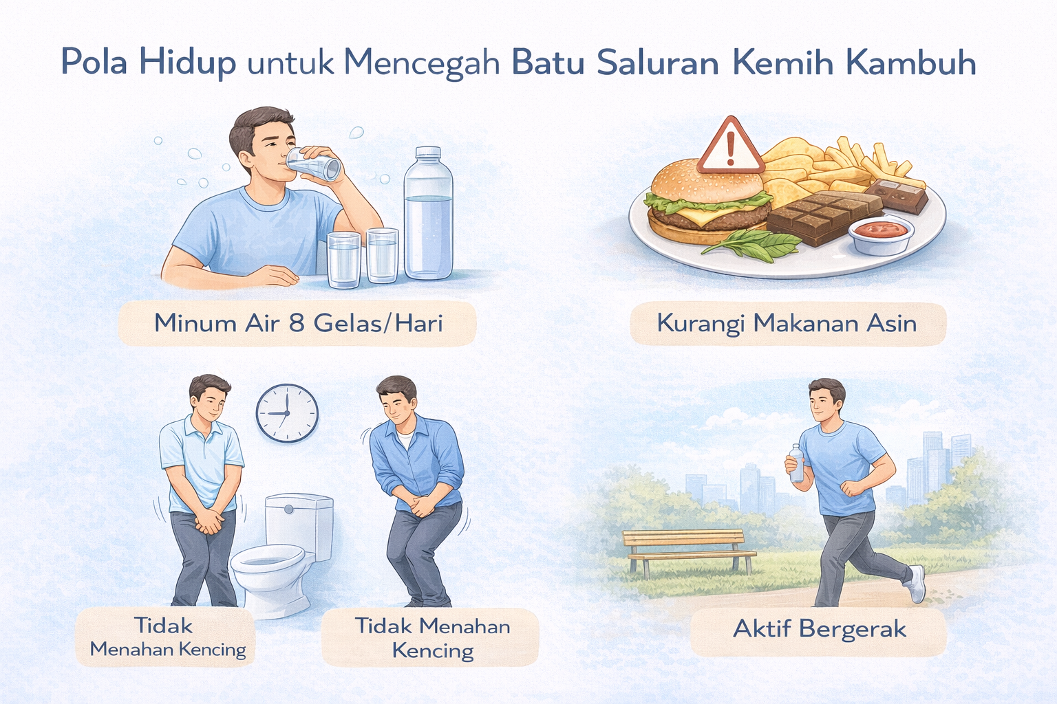 Pola hidup cegah batu saluran kemih