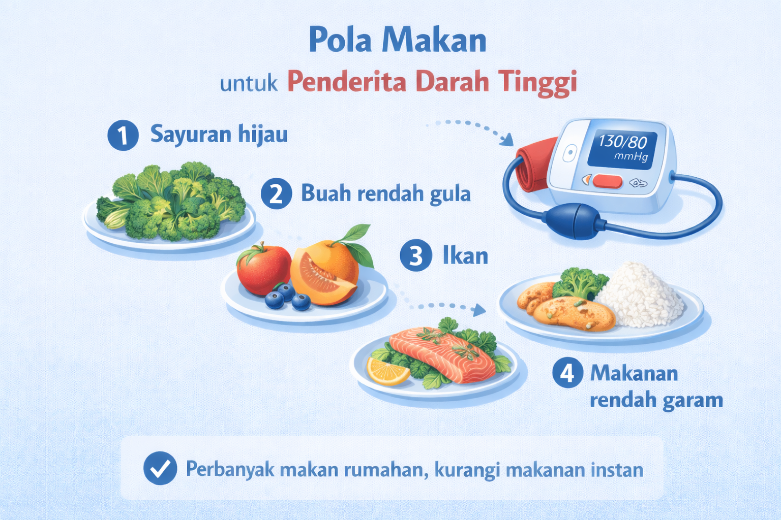 Pola makan sehat untuk darah tinggi