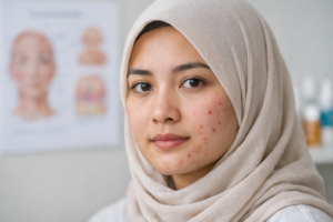 Potret wanita muda dengan hijab