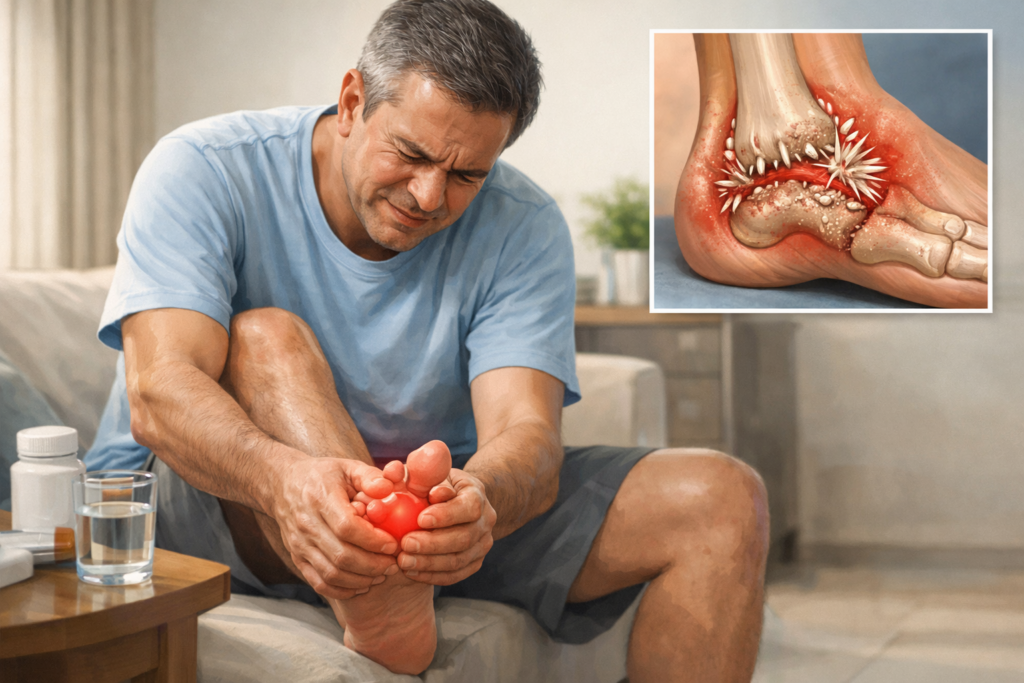 Serangan gout pada jari kaki