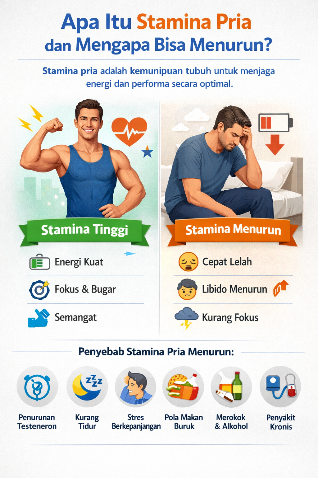 Stamina pria tinggi vs menurun