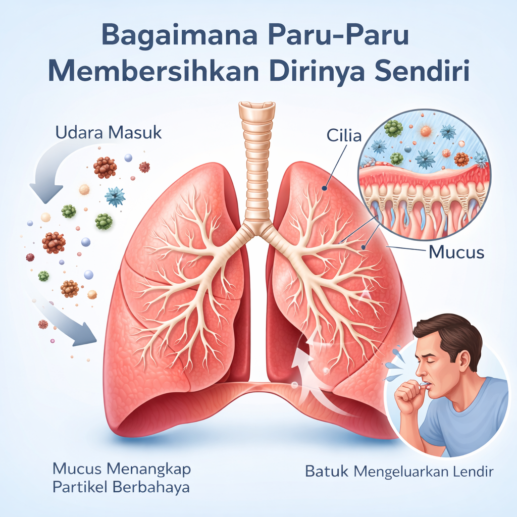 bagaimana paru paru membersihkan adirinya sendiri