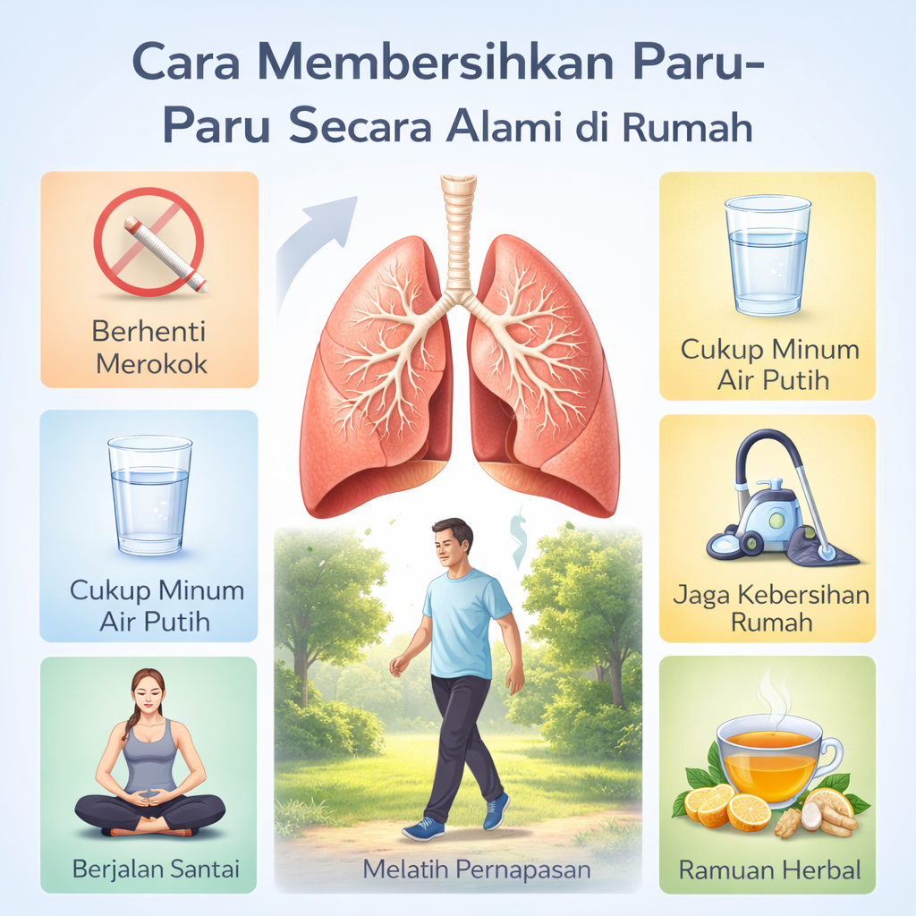 cara alami membersihkan paruparu