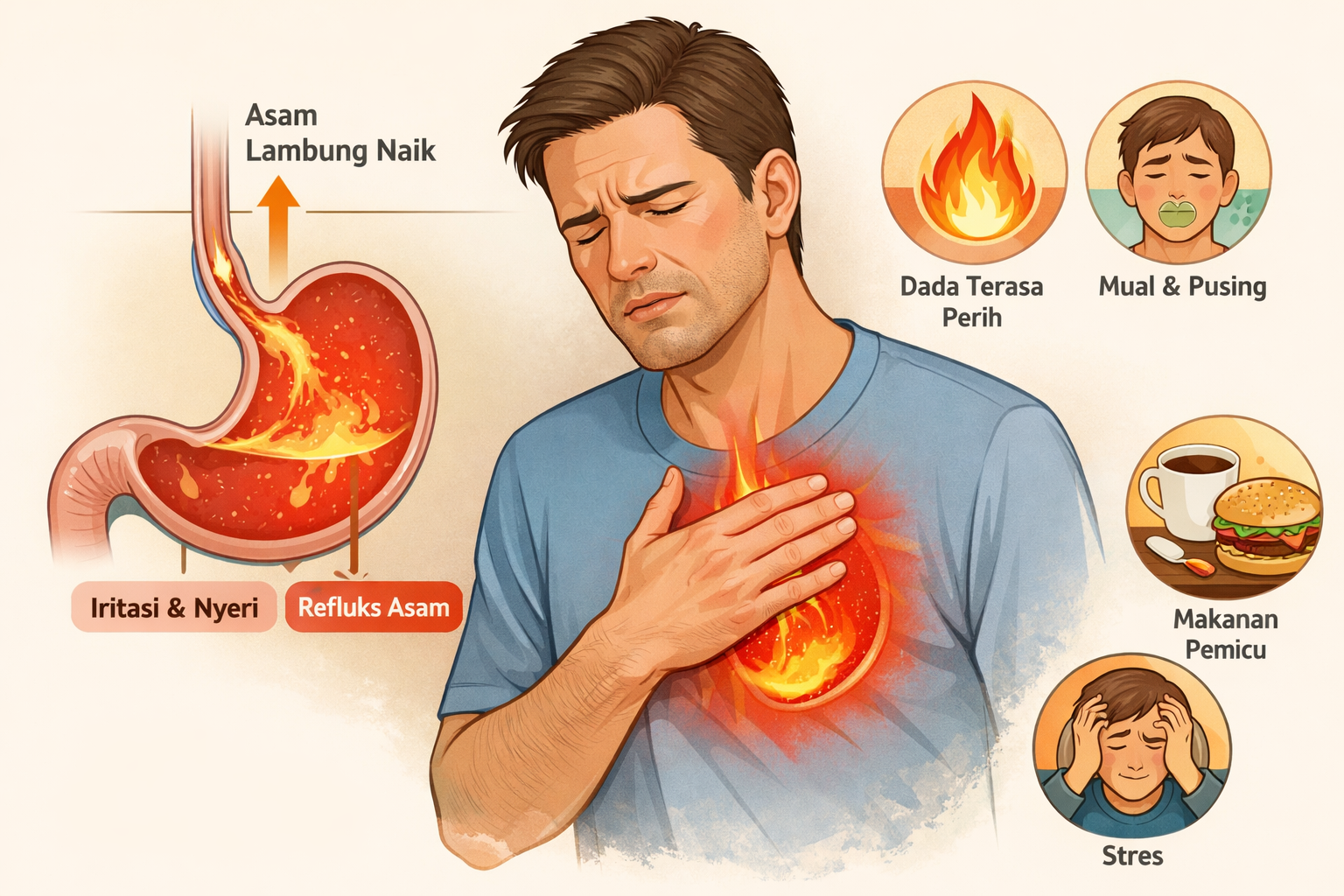 gejala firus asam lambung naik