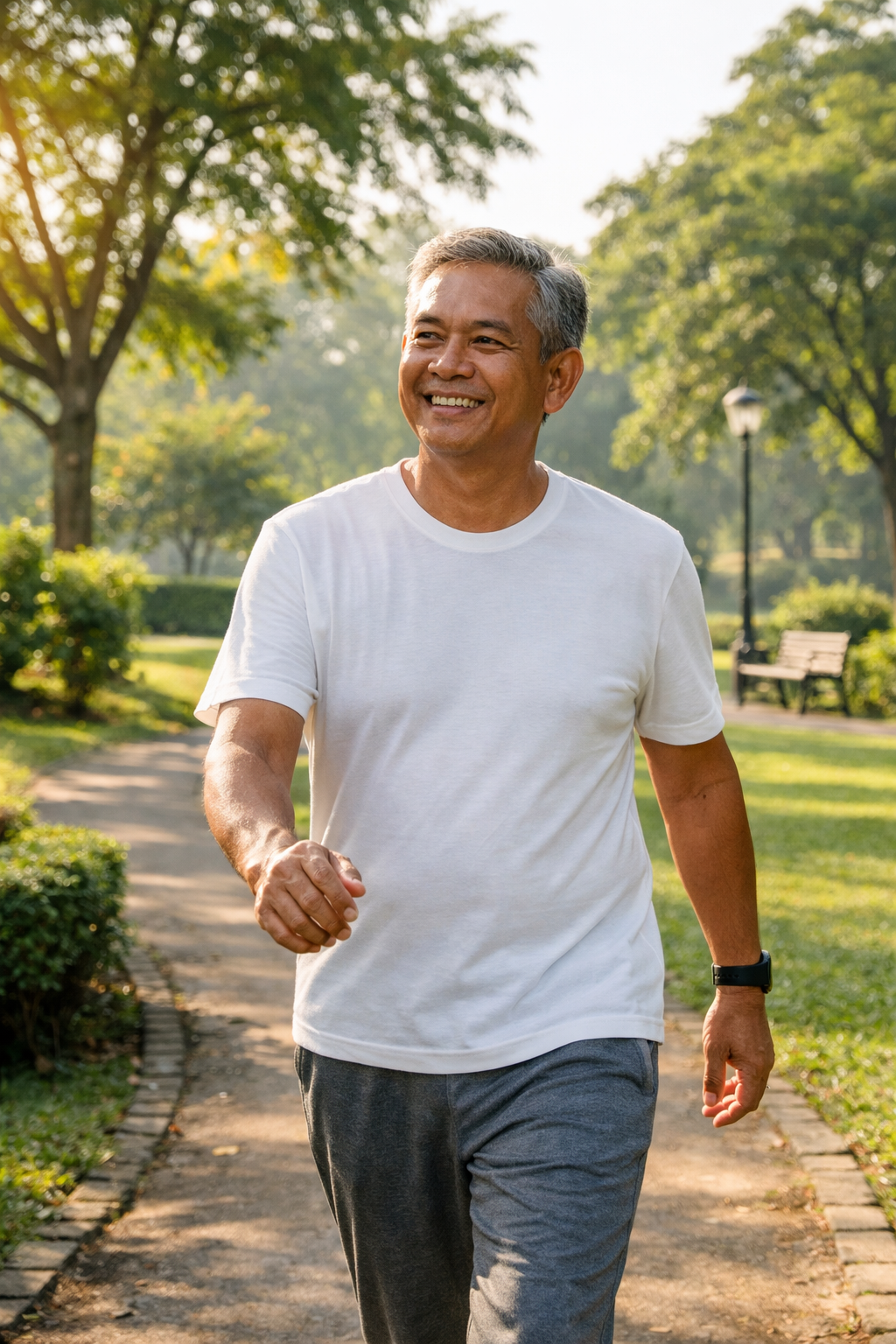 seorang yang baru jalan sehat