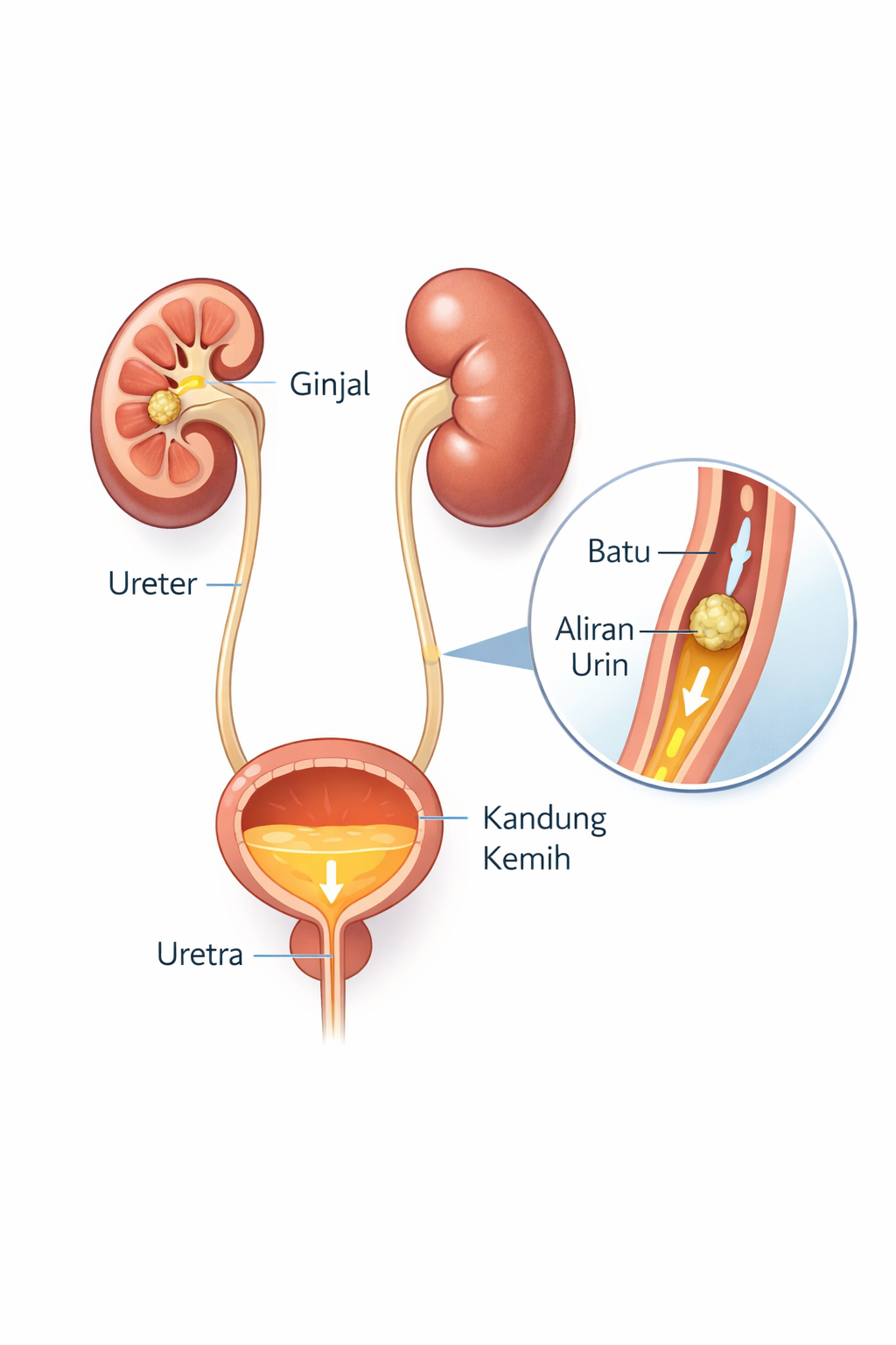 sistem pencernaan batu urin