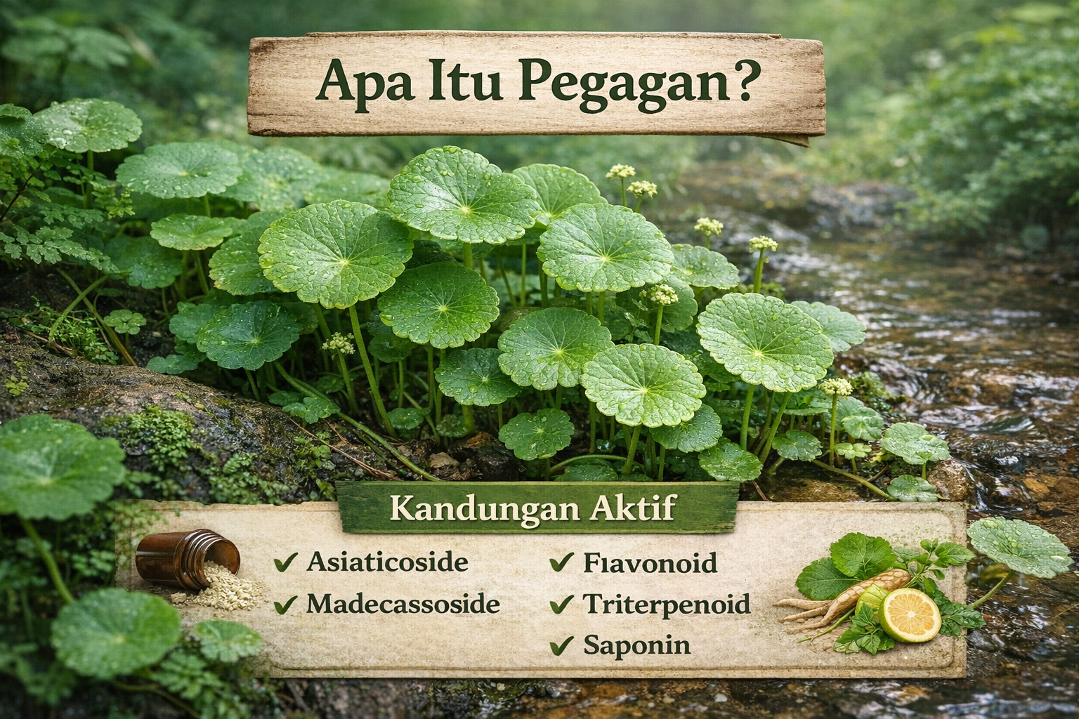 Apa itu pegagan Kandungan aktif pegagan