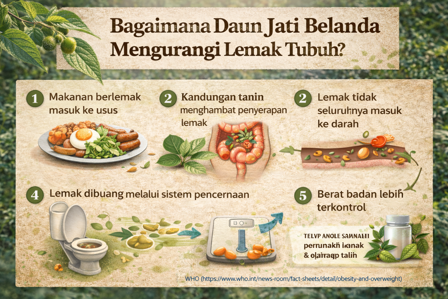 Bagaimana Daun Jati Belanda berdampak pada lemak tubuh