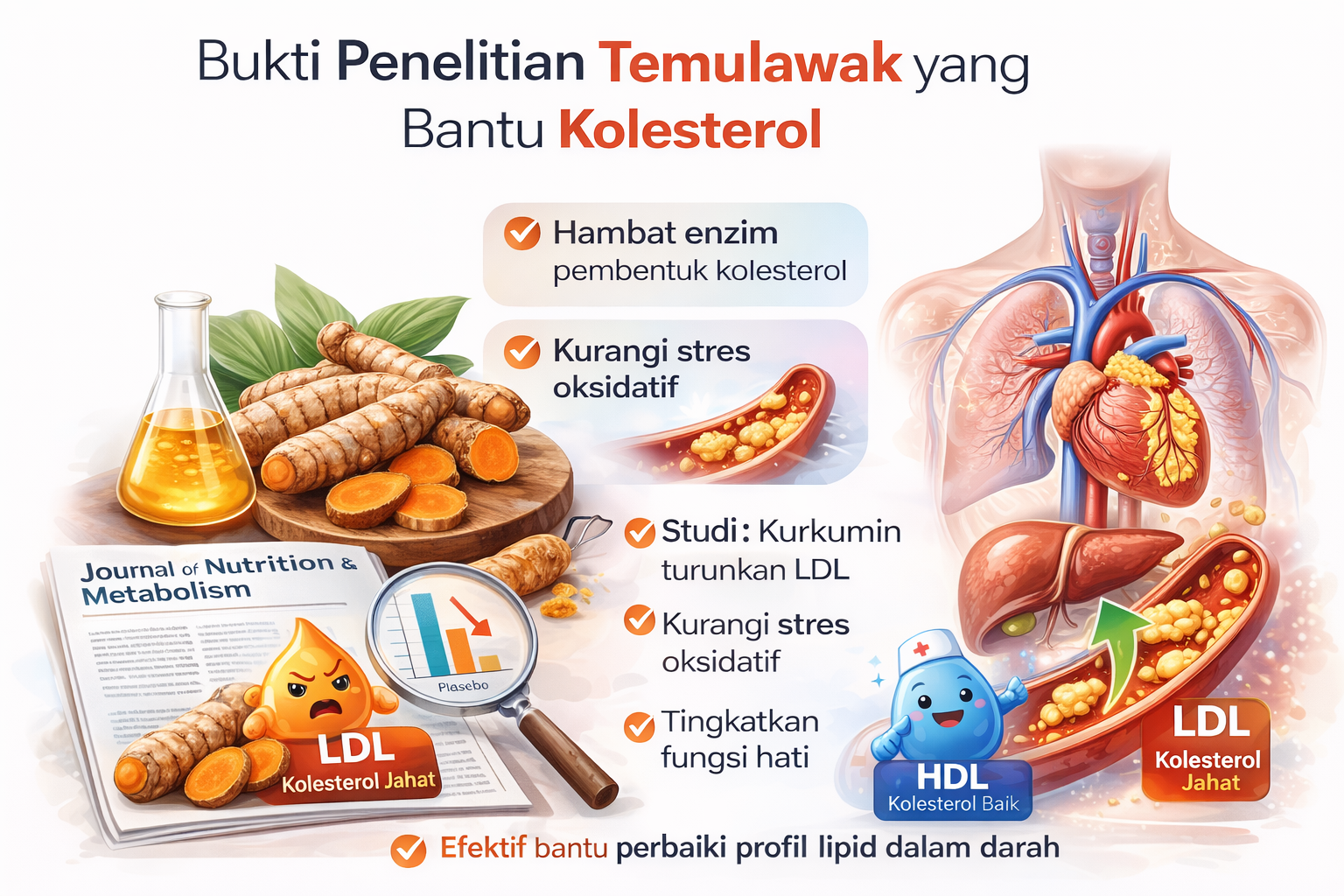 Bukti Temulawak Efektif Turunkan Kolesterol
