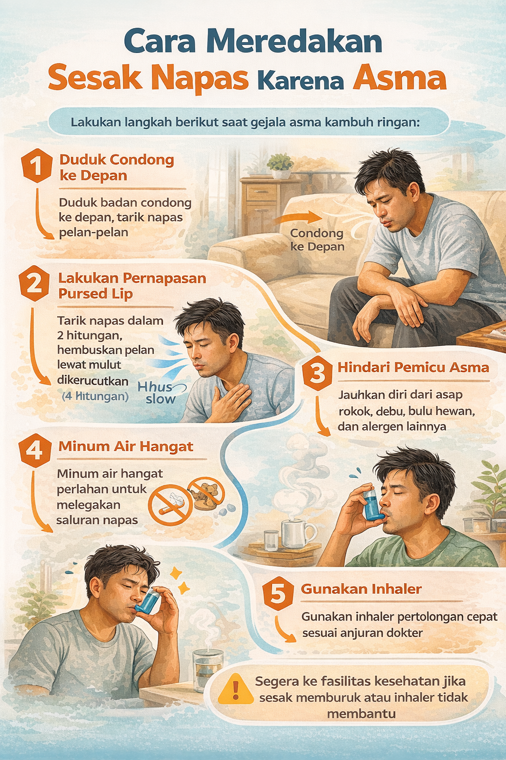 Cara Meredakan Sesak Napas Karena Asma