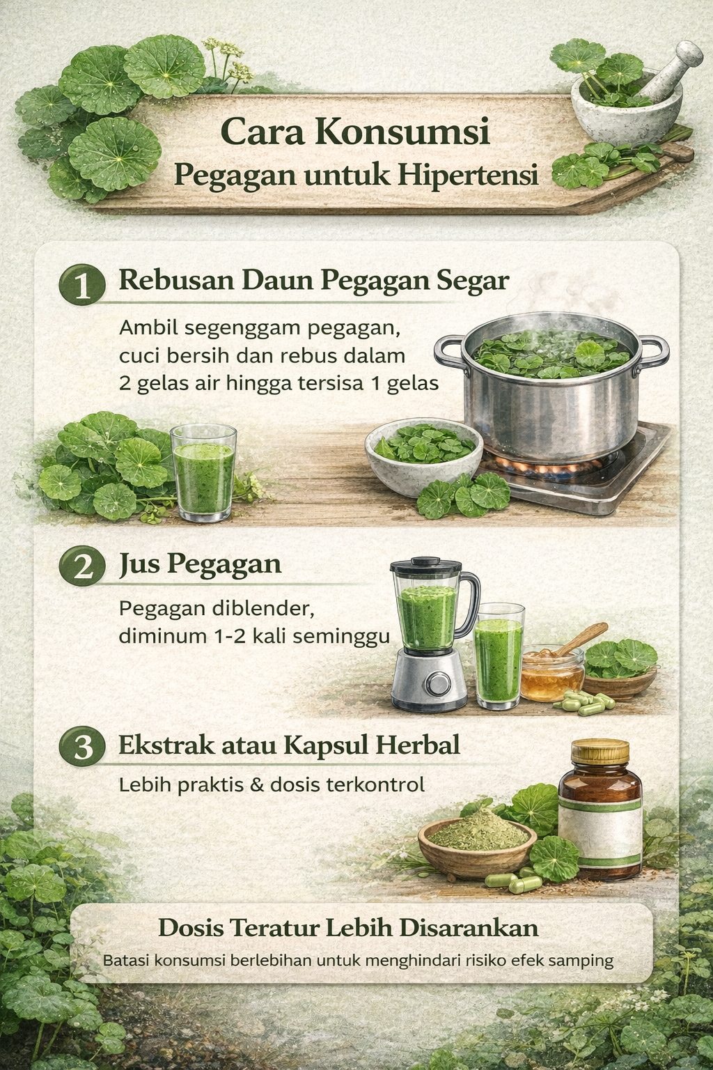 Cara konsumsi pegagan untuk hipertensi