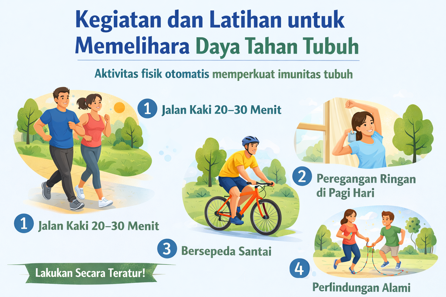 Kegiatan dan Latihan untuk Memelihara Daya Tahan Tubuh