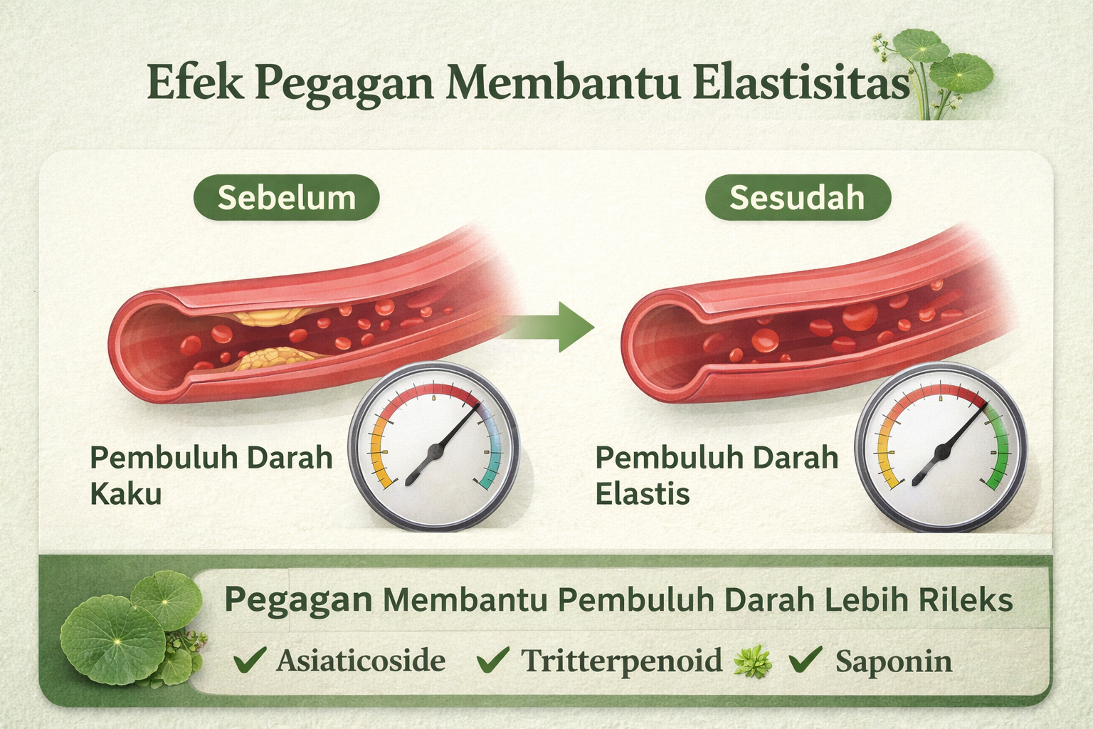 Efek pegagan pada elastisitas pembuluh darah