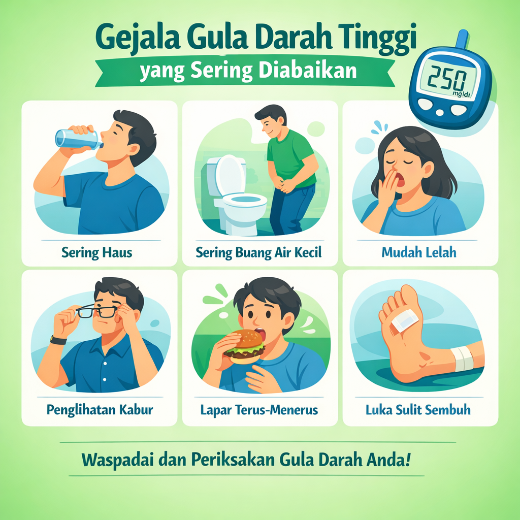 Gejala Gula Darah Tinggi yang Sering Diabaikan