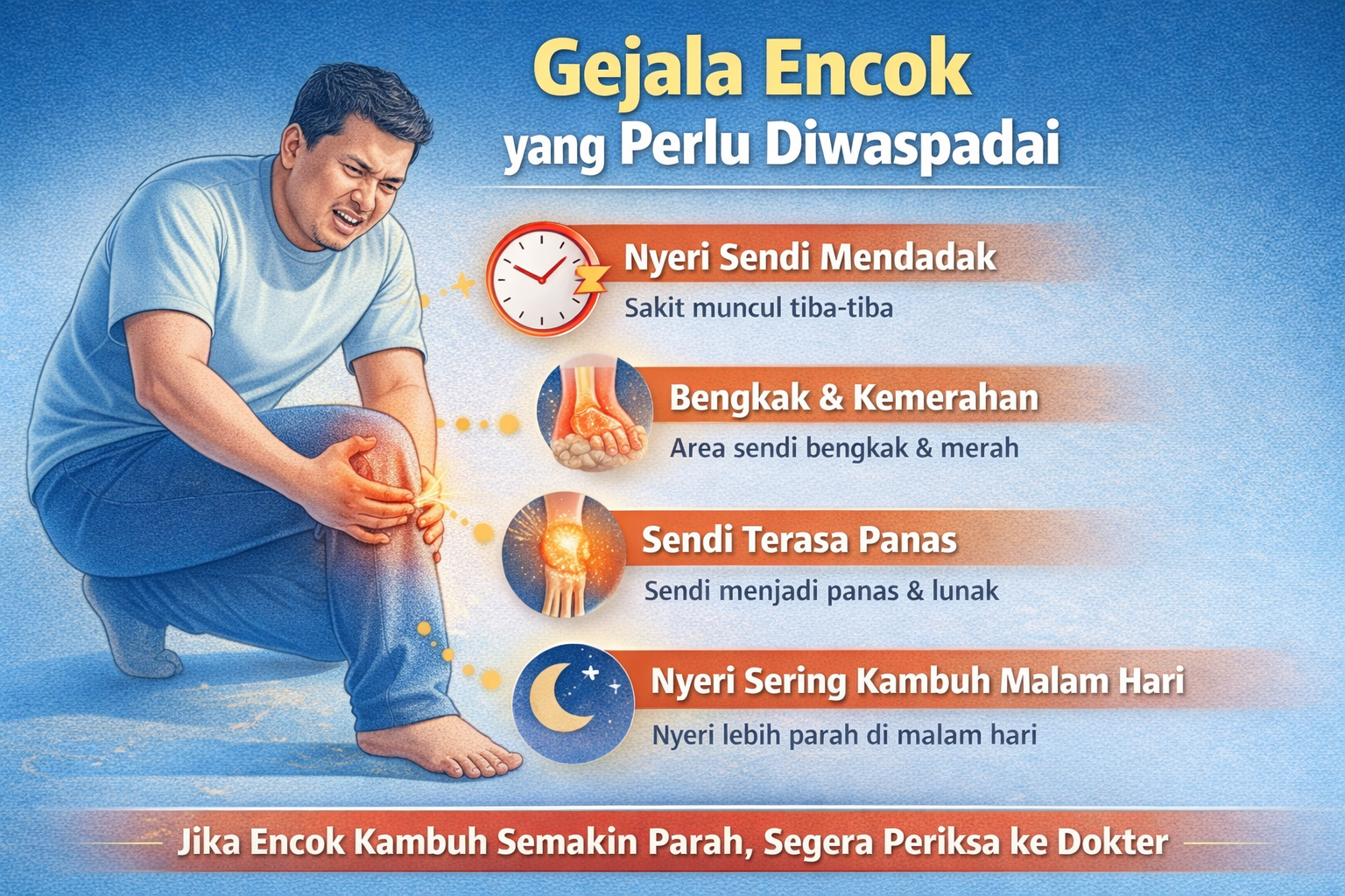 Gejala encok yang perlu diwaspadai