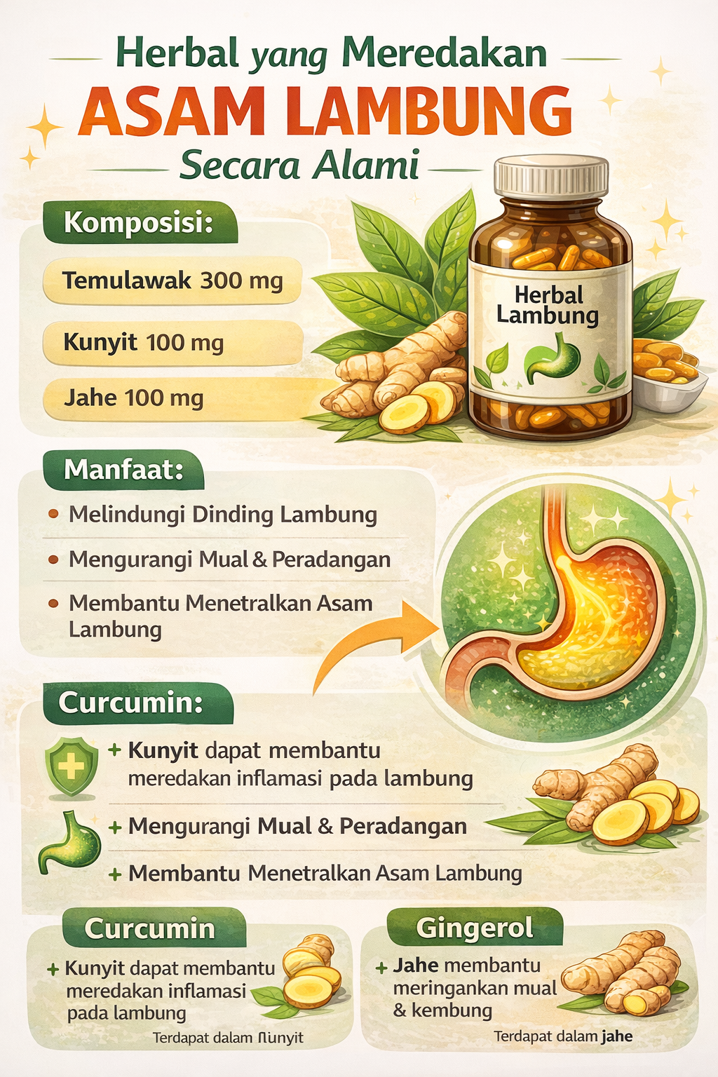 Herbal yang Meredakan Asam Lambung Secara Alami