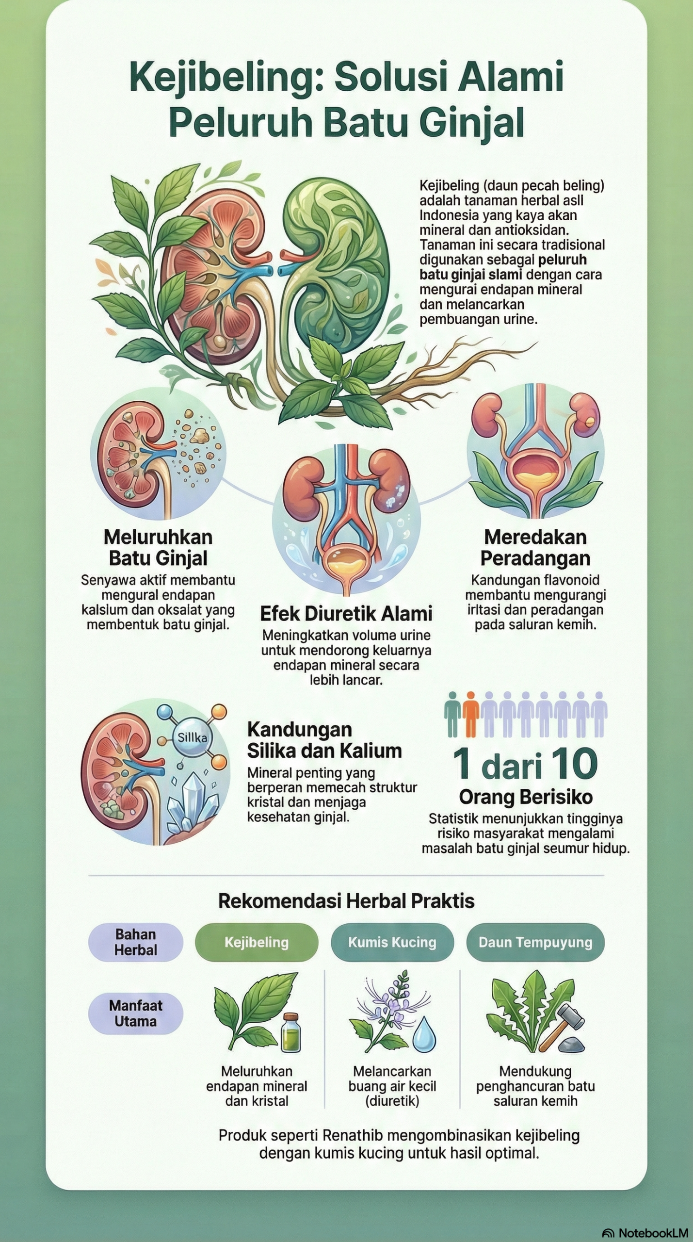 Infografis Kejibeling Peluruh Batu Ginjal