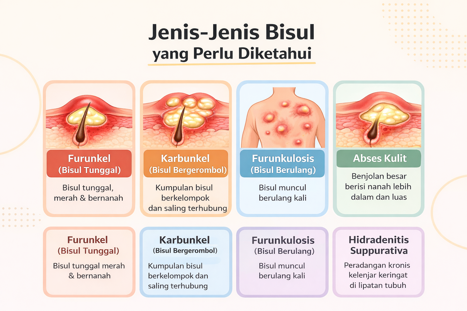 Jenis-jenis bisul yang perlu diketahui