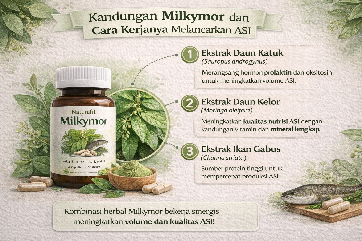 Kandungan Herbal Milkymor untuk ASI