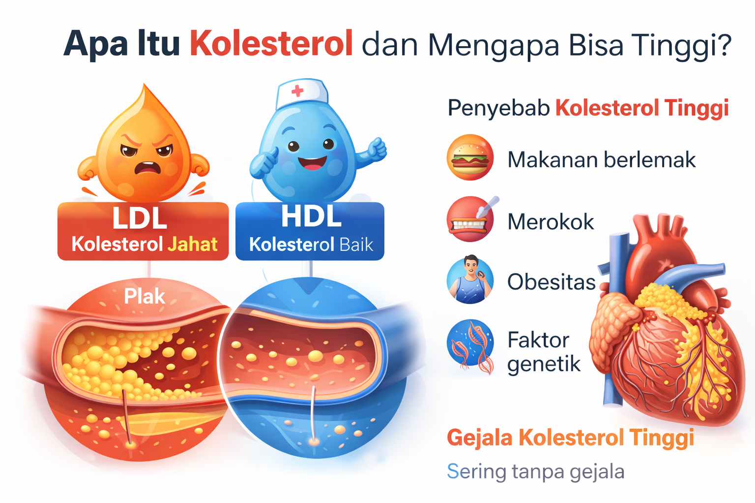 Kolesterol dan penyebabnya yang tinggi