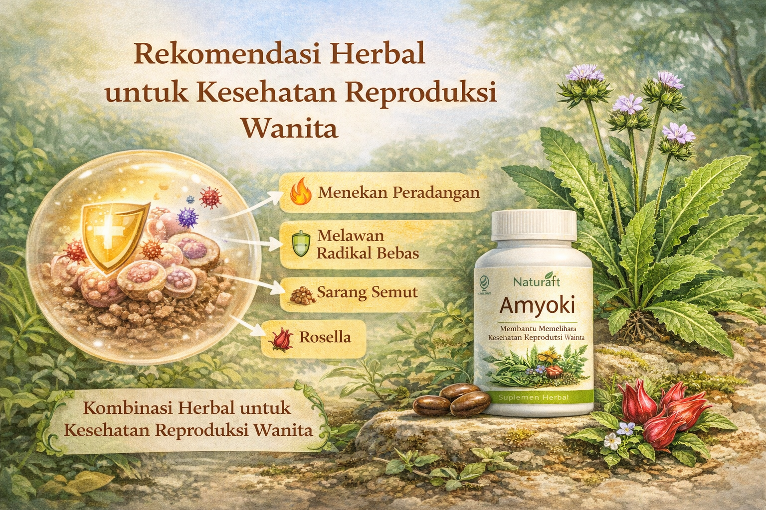 Kombinasi herbal untuk kesehatan wanita