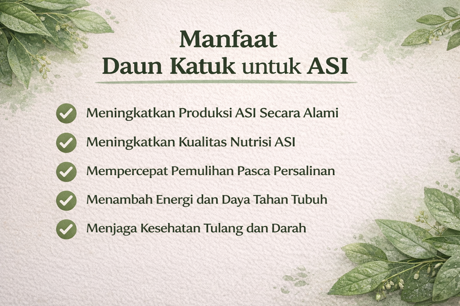 Manfaat daun katuk untuk ASI