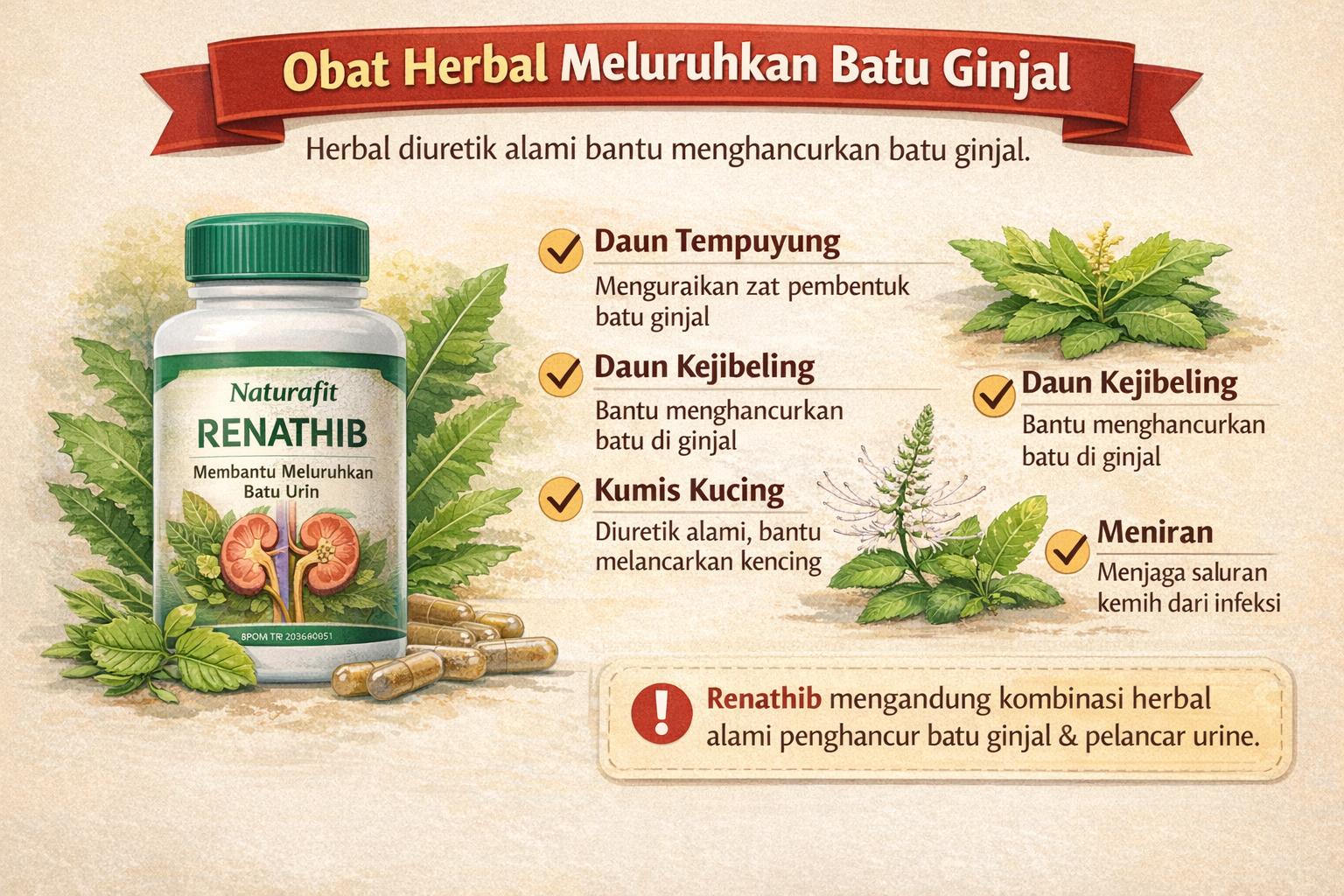 Obat Herbal Meluruhkan Batu Ginjal