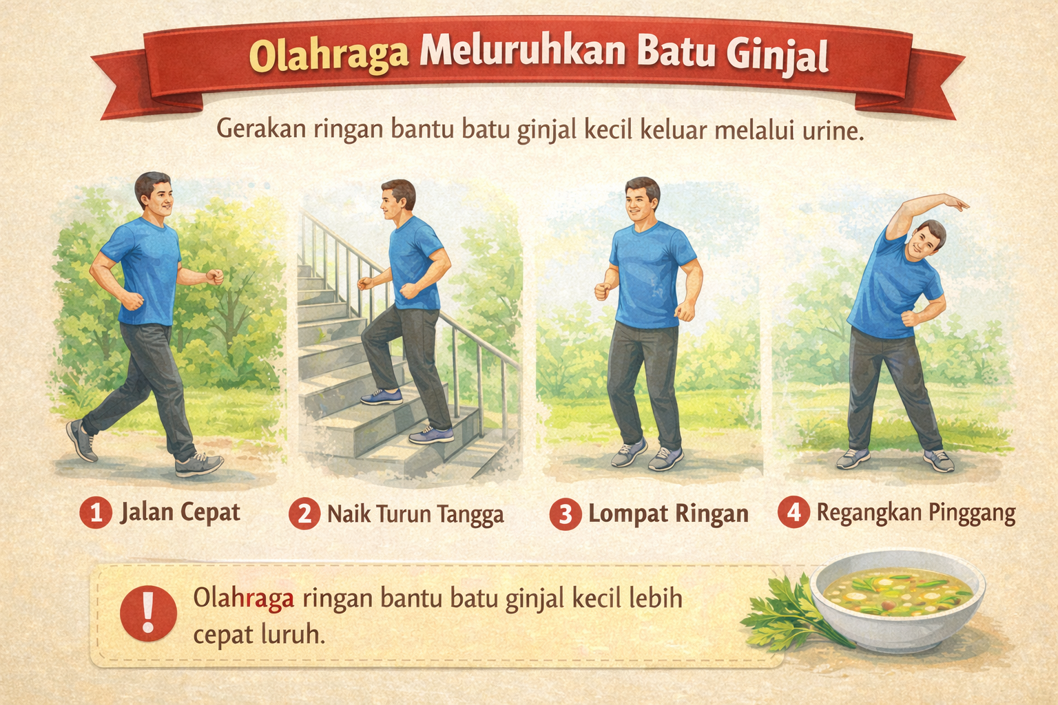 Olahraga Meluruhkan Batu Ginjal