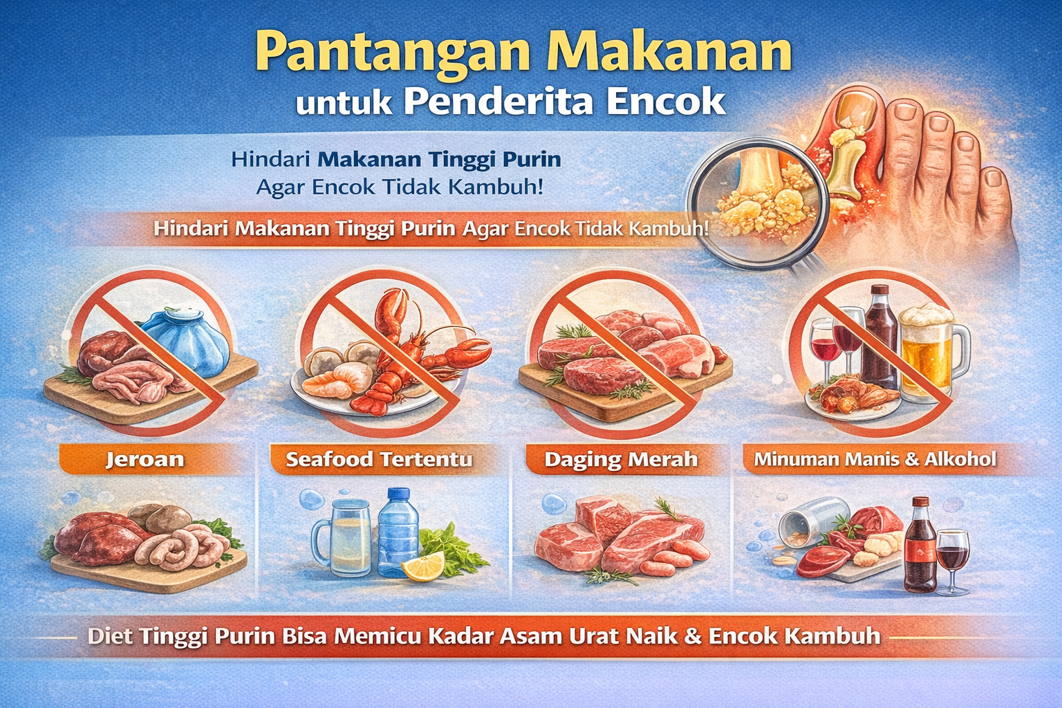 Pantangan makanan untuk penderita encok