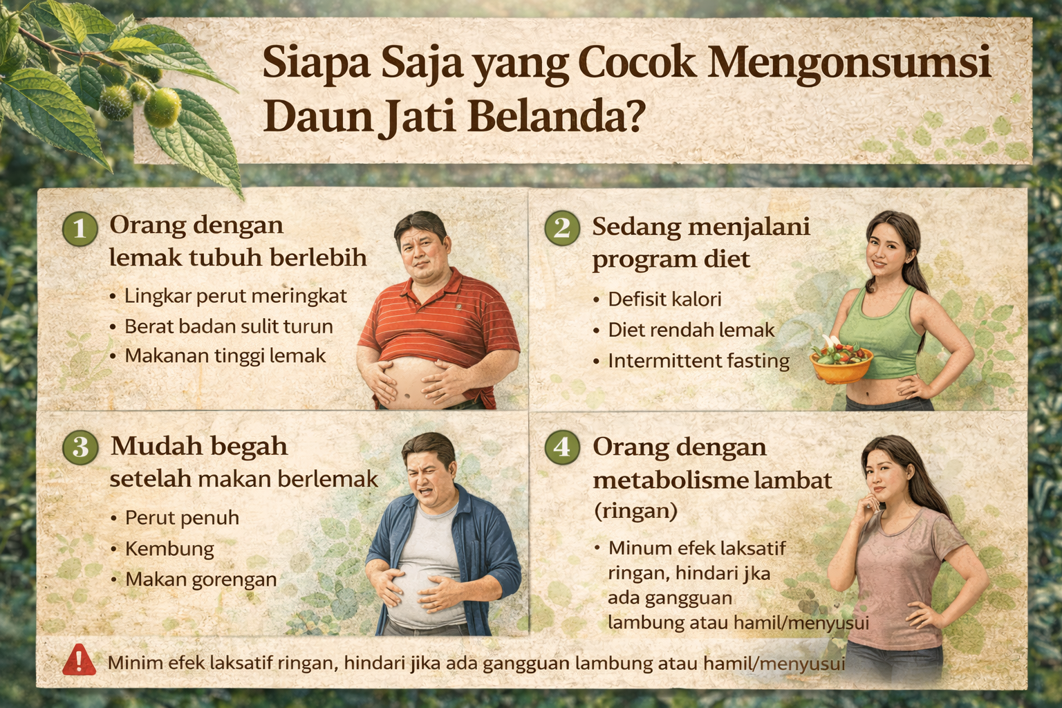 Siapa yang cocok mengonsumsi daun jati belanda