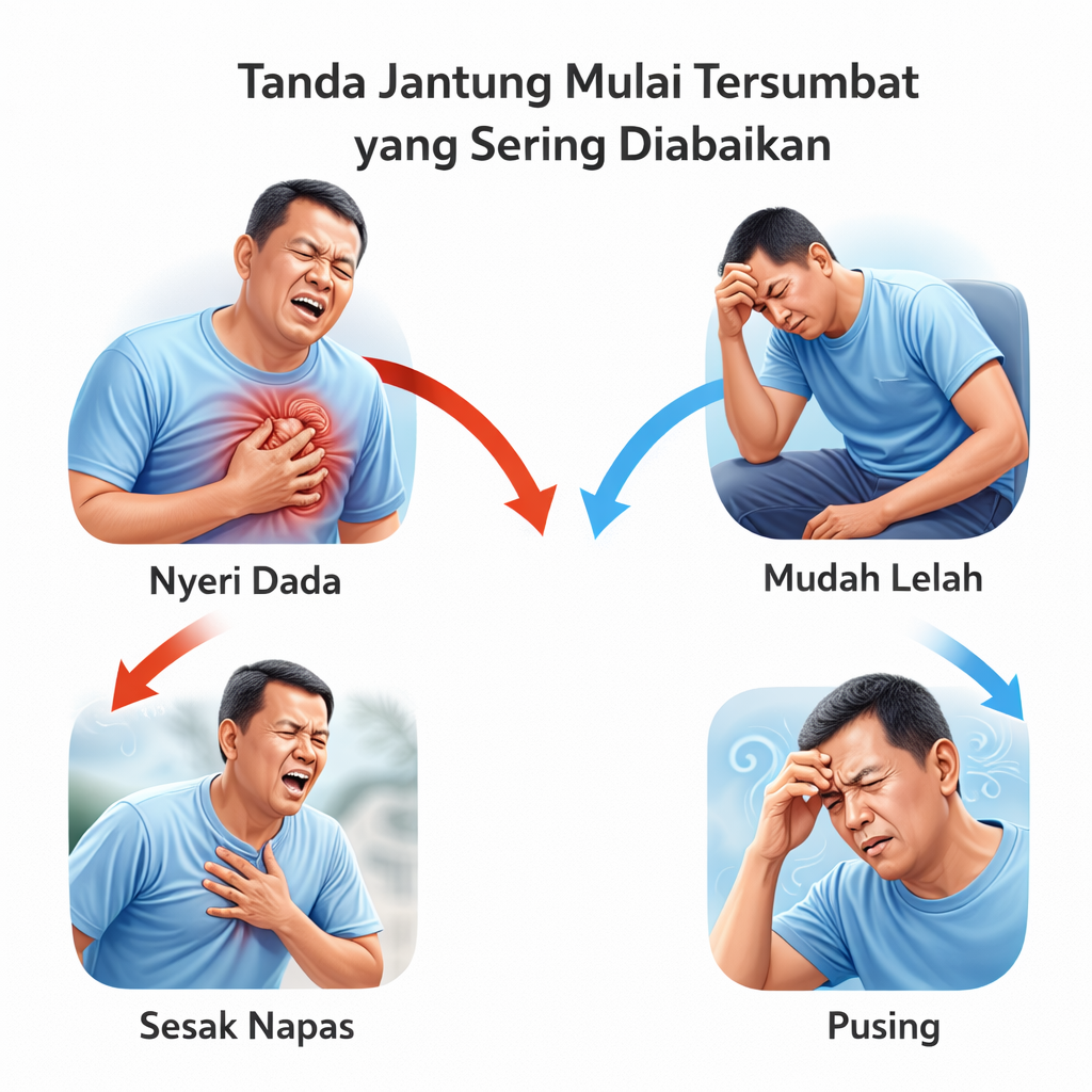 gejala tersumbat jantung yang sering di abaikan