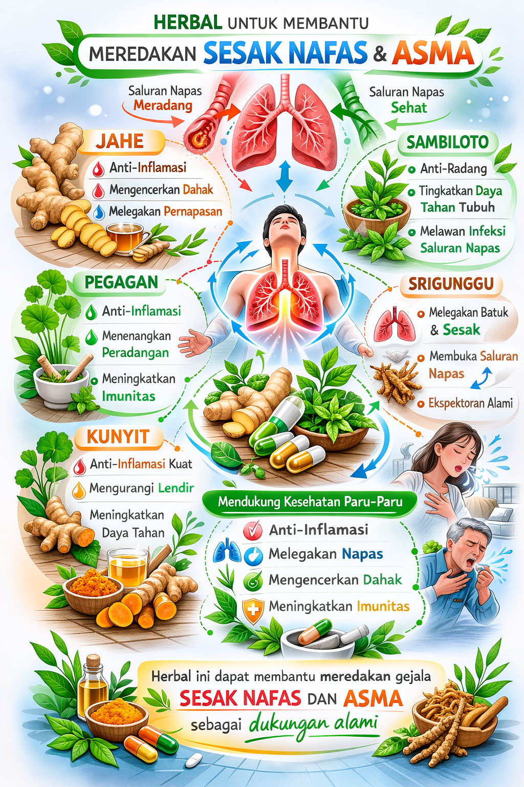 herbal untuk meredakan sesak napas
