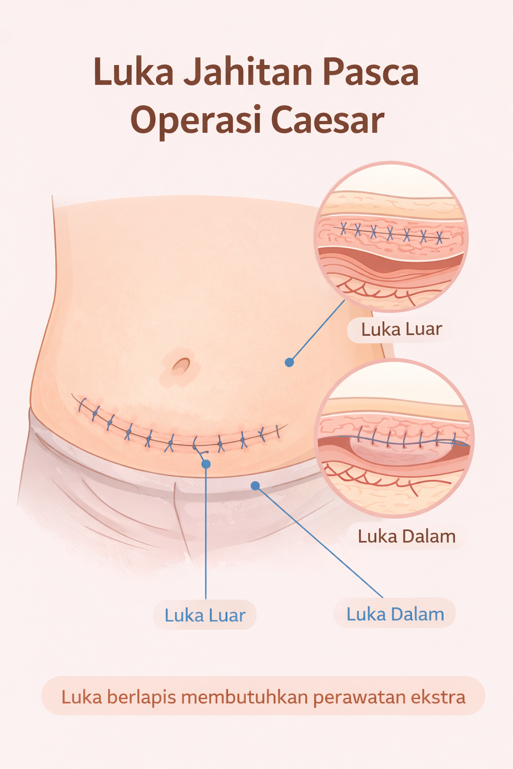 luka jahitan pasca oprasi cesar