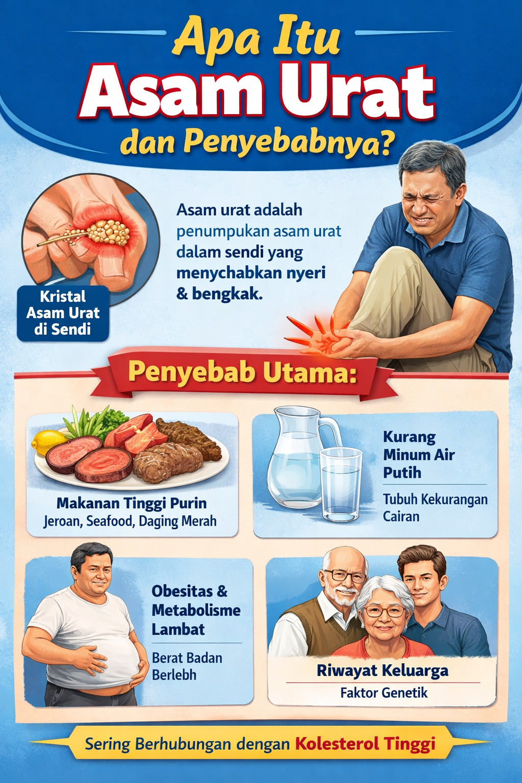 Apa Itu Asam Urat dan Penyebabnya