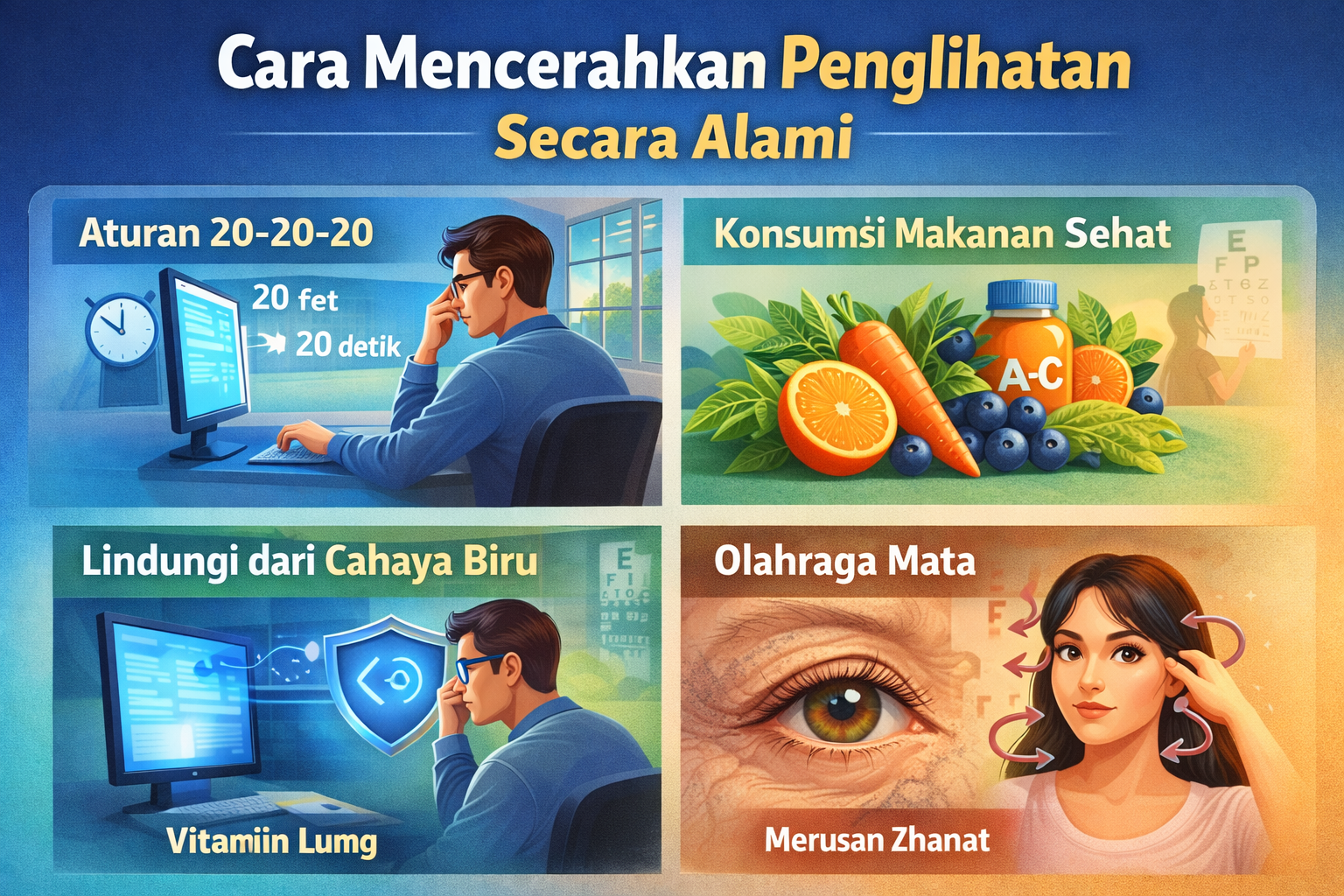 Cara Mencerahkan Penglihatan Secara Alami