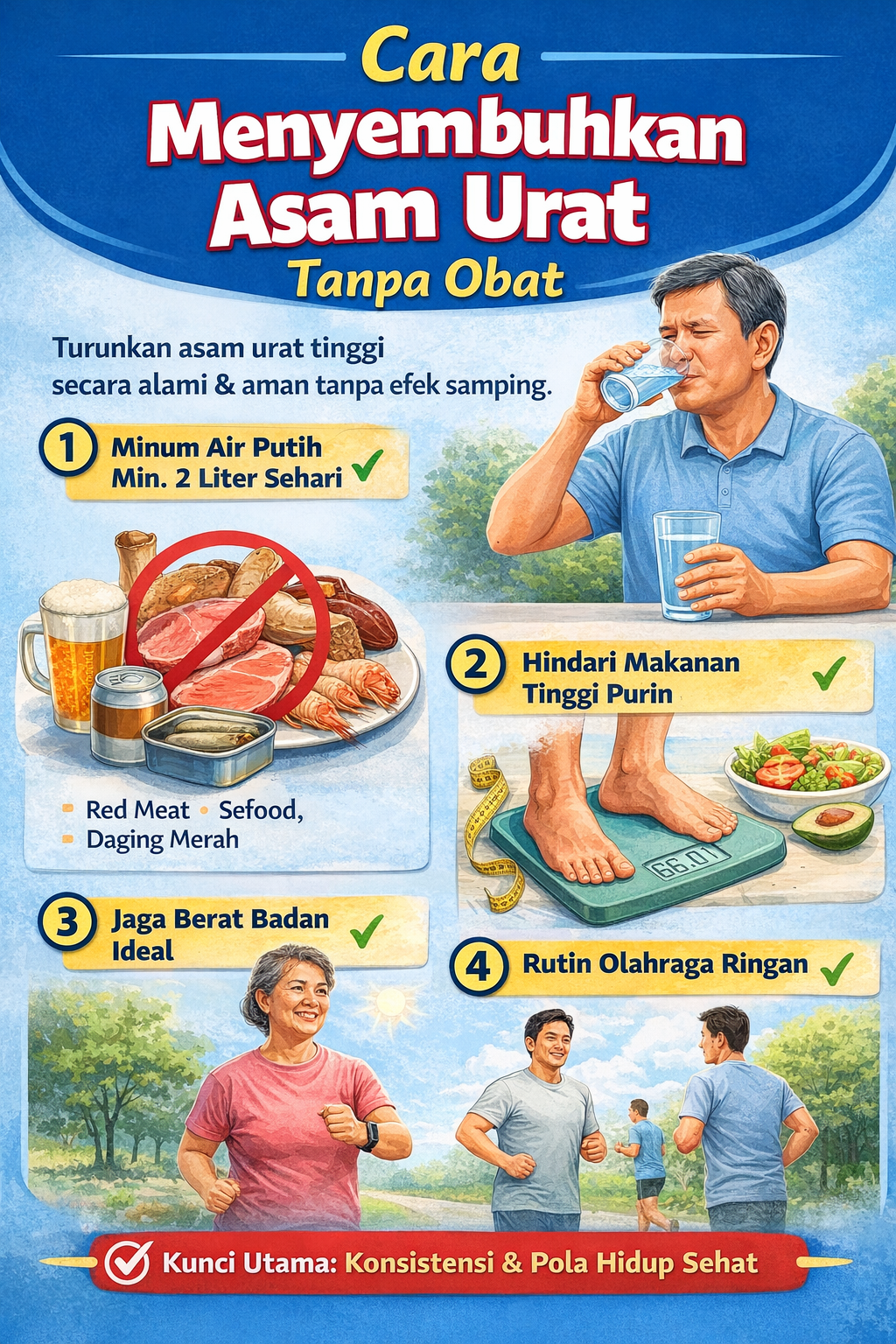 Cara Menyembuhkan Asam Urat Tanpa Obat