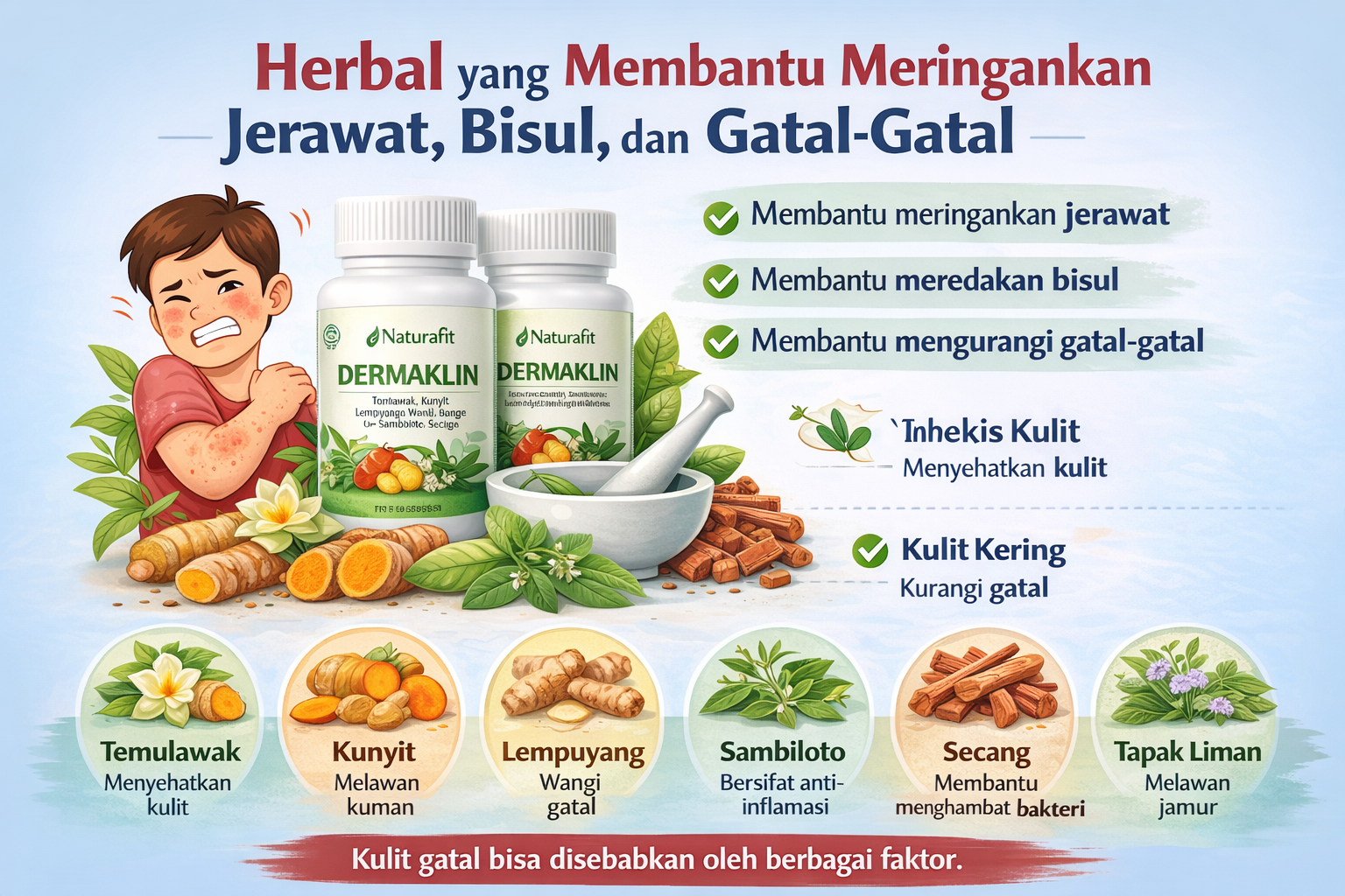 Herbal yang Membantu Meringankan Jerawat, Bisul, dan Gatal-Gatal