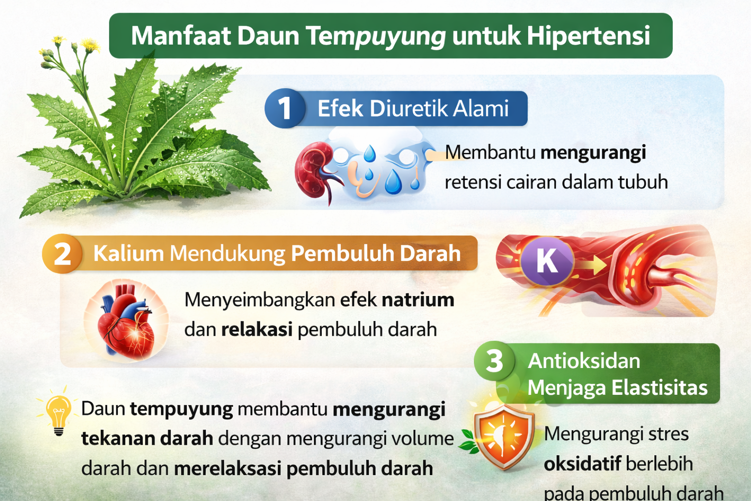 Manfaat daun tempuyung untuk hipertensi