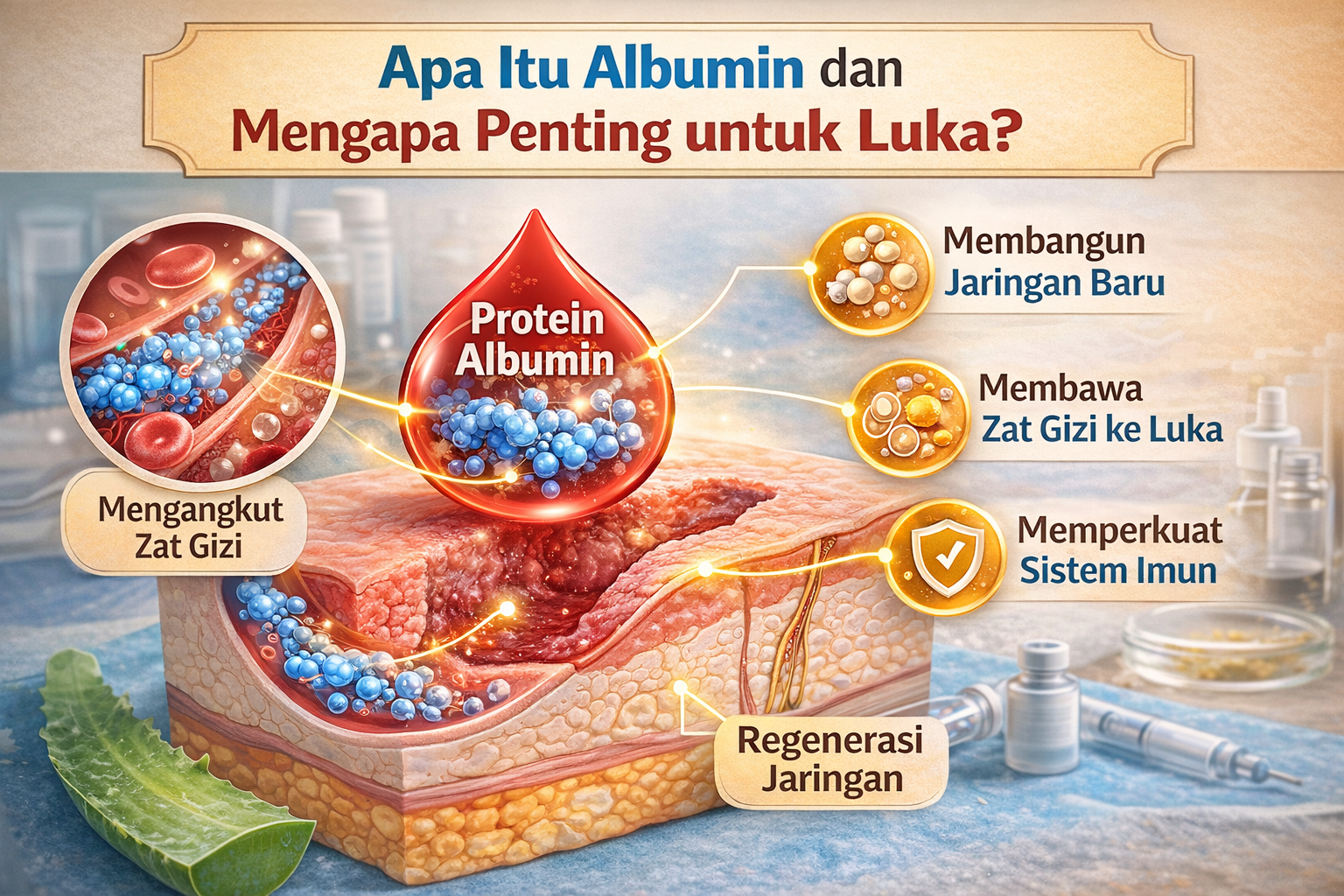 Pentingnya albumin untuk penyembuhan luka