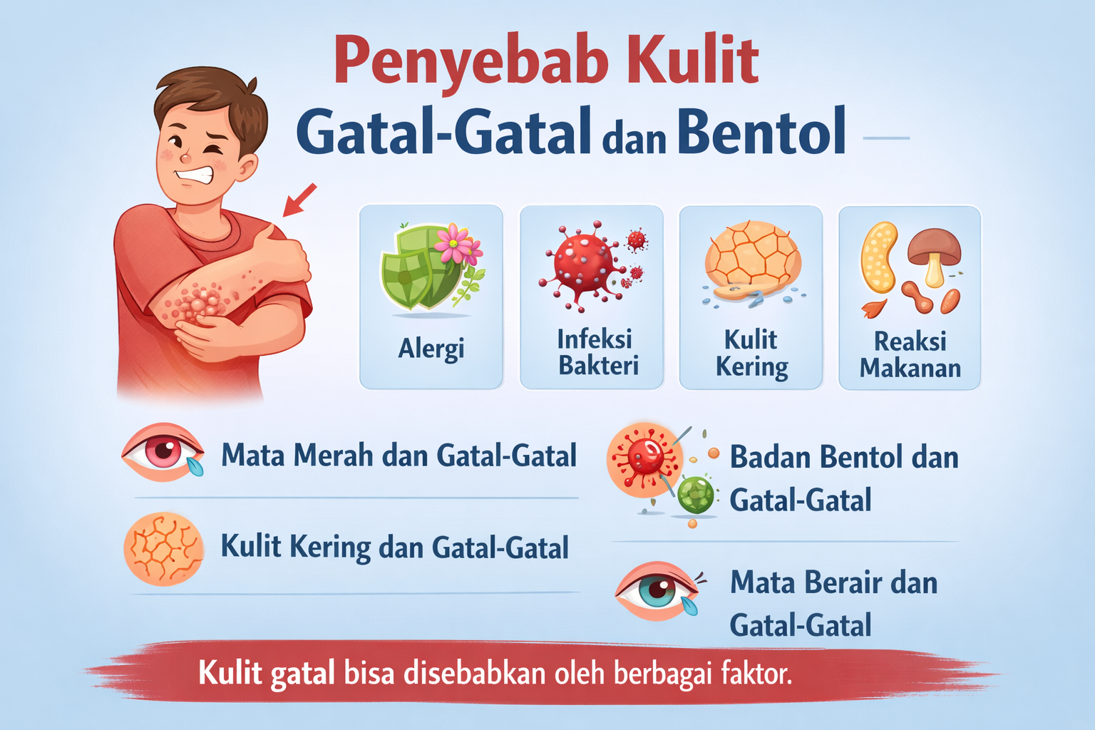 Penyebab Kulit Gatal-Gatal dan Bentol