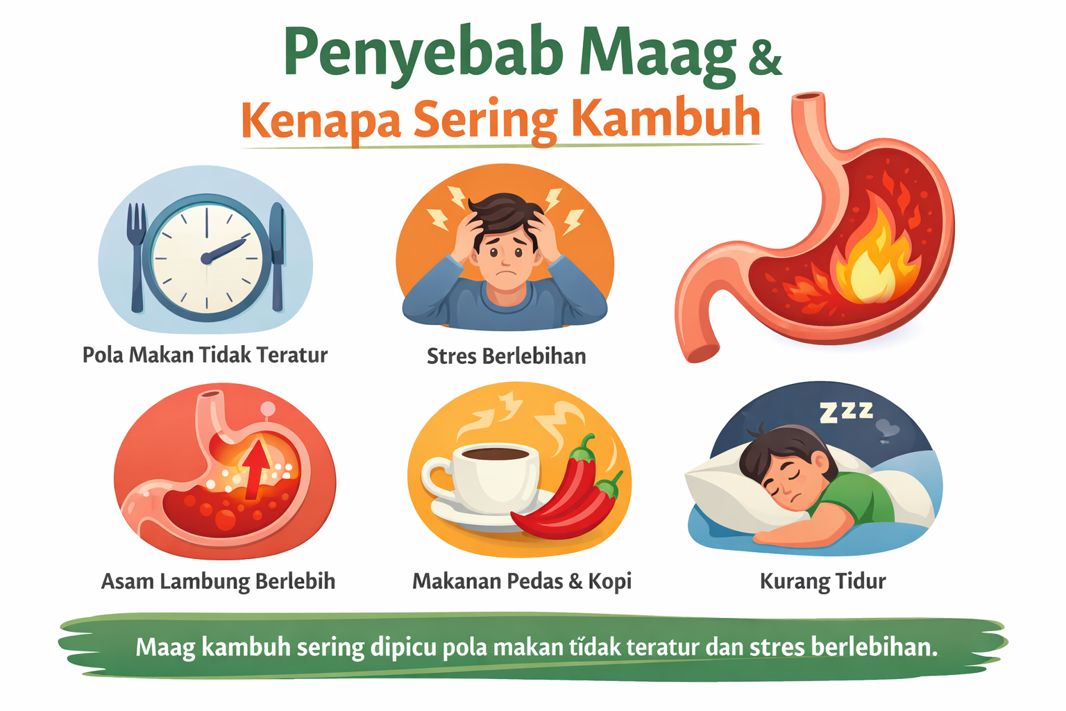 Penyebab Maag dan Kenapa Sering Kambuh