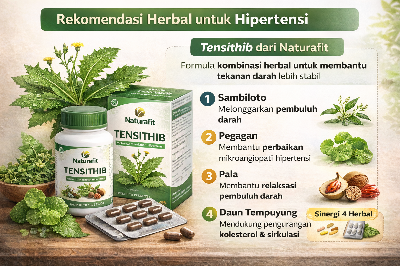 Rekomendasi herbal untuk hipertensi