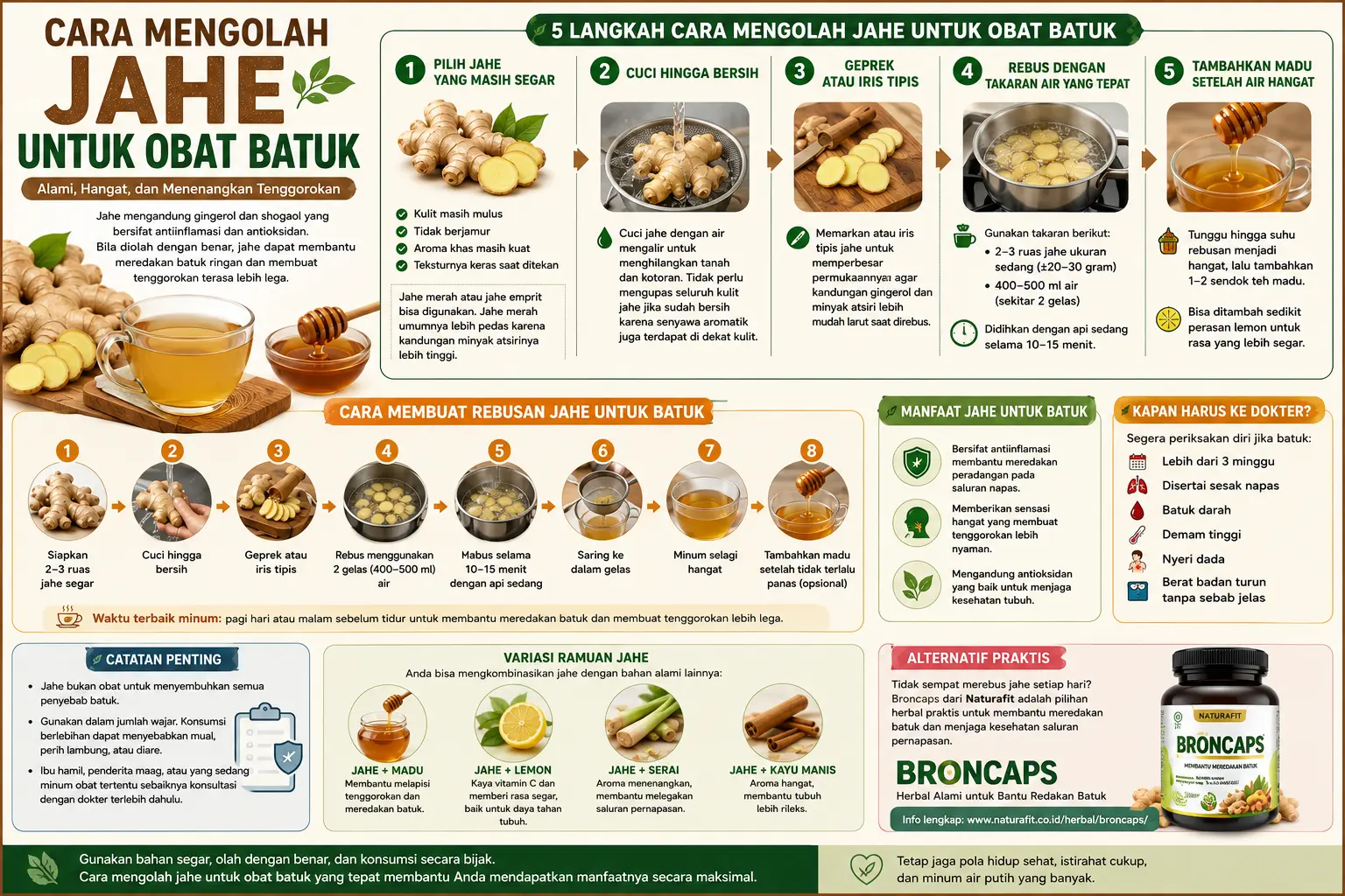 Cara Mengolah Jahe untuk Obat Batuk yang Benar, Lengkap dengan Cara Merebusnya