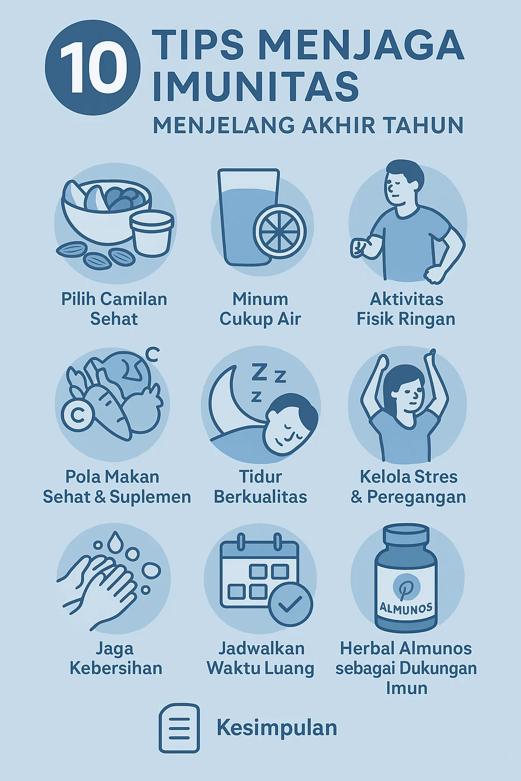 infografis 10 tips menjaga imunitas